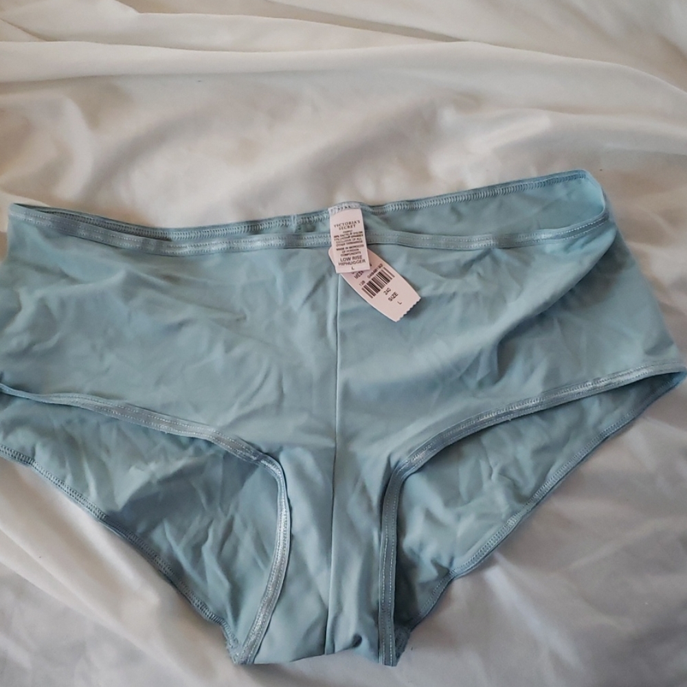 Womens seafoam blue boyshort panties,  Jr. size L